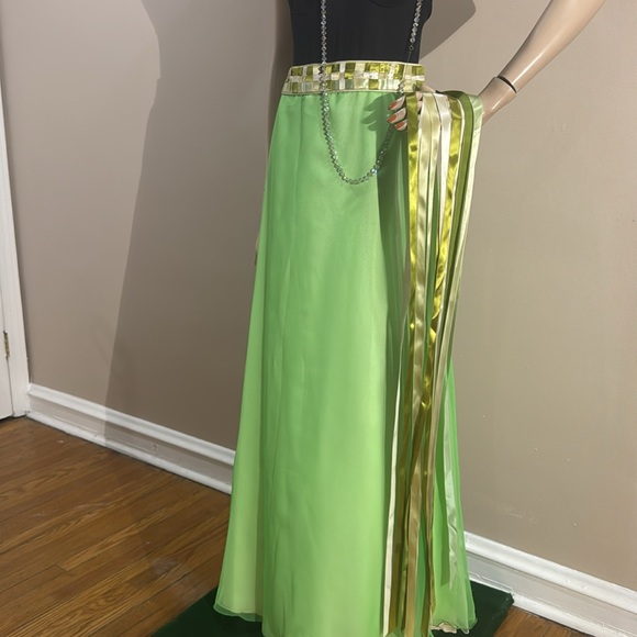 Vintage Lilli Green Chiffon Maxi Skirt - Picture 11 of 17
